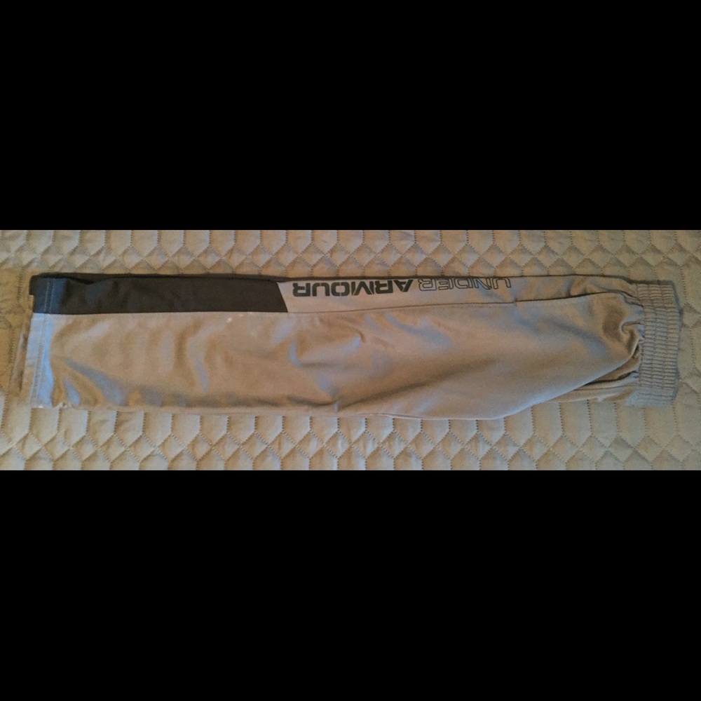 Boys Under-Armour polyester track style pant.